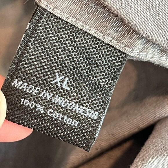 NWT Marc Anthony Gray 100% Cotton Textured Fabric Slim-Fit Button-Down Shirt, XL - Picture 6 of 6